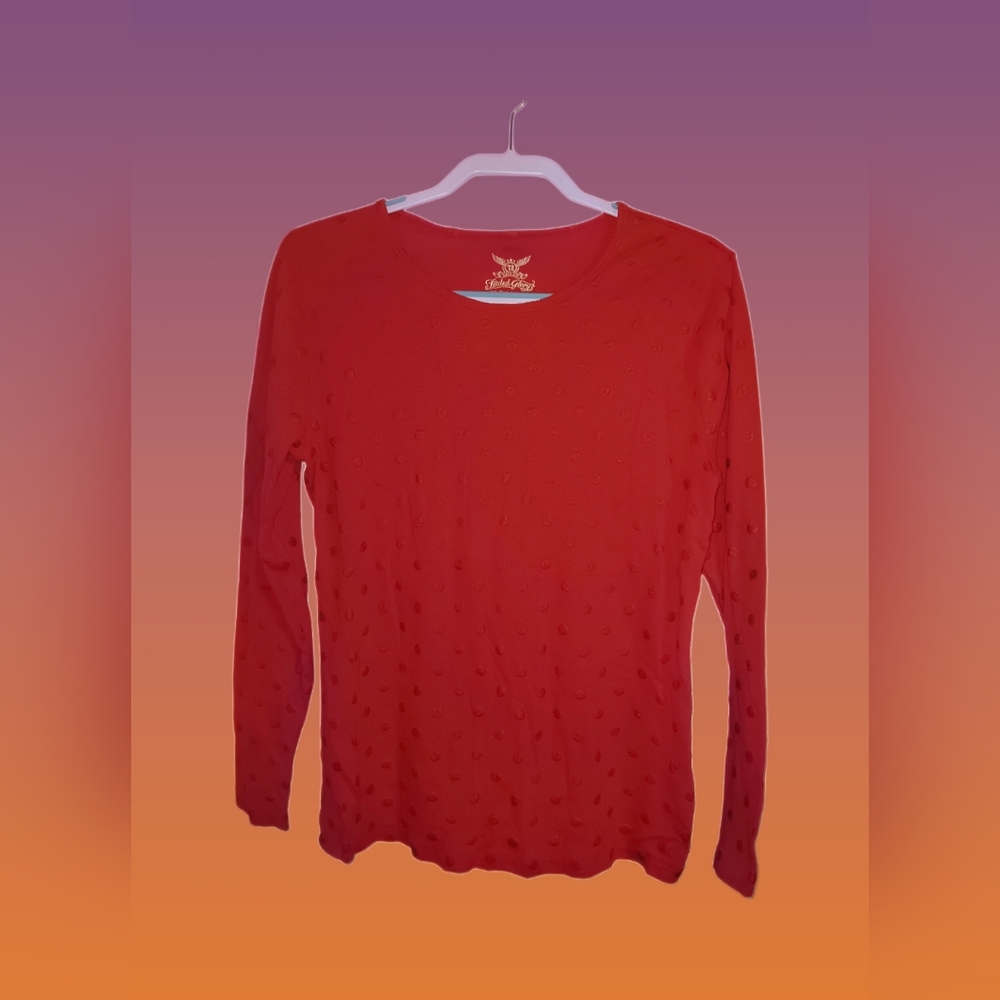 💎 Faded Glory XL Red Long Sleeved T-Shirt
